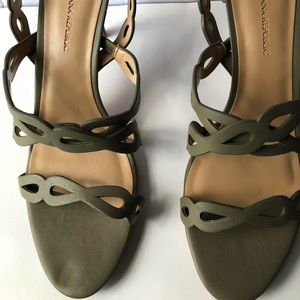 New Banana Republic Laser Cut Ankle Strap Sandal